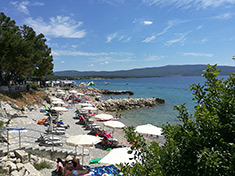 Dovolená v Chorvatsku - pláže ve městě Krk